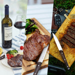 ZNTS 6Pcs Steak Knife Set Serrated Stainless Steel Utility with Wooden Handle for Home Dining Restaurant 29091083