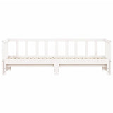 ZNTS Day Bed with Trundle without Mattress White 90x200 cm Solid Wood 836157