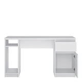 Fribo 1 door 1 drawer twin pedestal desk in White 4401601