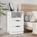 ZNTS Bedside Cabinets 2 pcs White Engineered Wood 811233