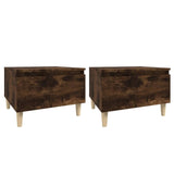 ZNTS Side Tables 2 pcs Smoked Oak 50x46x35 cm Engineered Wood 819511