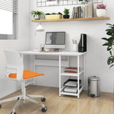 ZNTS Computer Desk White 105x55x72 cm MDF and Metal 20551