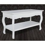 ZNTS Coffee Table 2 Tiers MDF White 60629