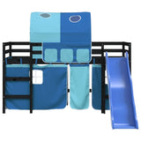 ZNTS Kids' Loft Bed with Tunnel without Mattress Blue 90x200 cm 3207052