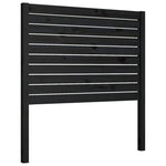 ZNTS Bed Headboard Black 81x4x100 cm Solid Wood Pine 818999