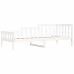 ZNTS Day Bed without Mattress White 90x200 cm Solid Wood Pine 840371