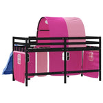 ZNTS Kids' Loft Bed with Tunnel without Mattress Pink 90x200 cm 3207053