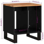 ZNTS Side Table 40x31x46 cm Solid Wood Acacia&Engineered Wood 350645