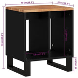 ZNTS Side Table 40x31x46 cm Solid Wood Acacia&Engineered Wood 350645