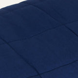 ZNTS Weighted Blanket Blue 200x200 cm 13 kg Fabric 350743