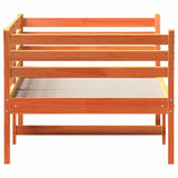 ZNTS Day Bed without Mattress Wax Brown 80x200 cm Solid Wood Pine 842869