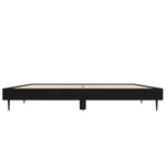 ZNTS Bed Frame without Mattress Black 120x190 cm Small Double Engineered Wood 832294