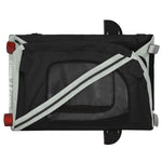 ZNTS Pet Bike Trailer Grey and Black Oxford Fabric and Iron 93888