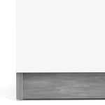 Naia Sideboard 4 Drawers 2 Doors in Concrete and White High Gloss 70276236GXUU