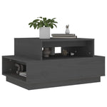 ZNTS Coffee Table Grey 80x55x40.5 cm Solid Wood Pine 814516