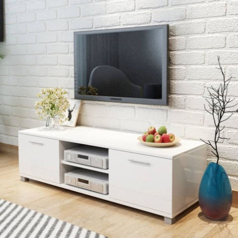 ZNTS TV Cabinet High-Gloss White 120x40.5x35 cm 243041