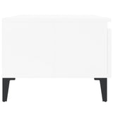 ZNTS Side Tables 2 pcs High Gloss White 50x46x35 cm Engineered Wood 819521