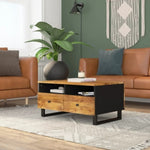 ZNTS Coffee Table 80x54x40 cm Solid Wood Mango&Engineered Wood 351957