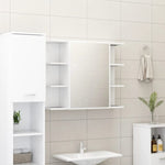 ZNTS Bathroom Mirror Cabinet White 80x20.5x64 cm Engineered Wood 802606