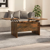 ZNTS Coffee Table Smoked Oak 80x50x42.5 cm Engineered Wood 819293