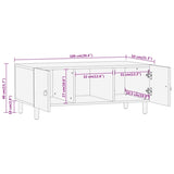 ZNTS Coffee Table 100x54x40 cm Solid Wood Mango 358224