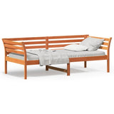 ZNTS Day Bed without Mattress Wax Brown 90x200 cm Solid Wood Pine 842873