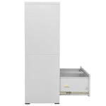 ZNTS Filing Cabinet Light Grey 90x46x134 cm Steel 336295