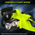 ZNTS Chainsaw, 2400W Electric Chainsaw with 45cm Guide Bar, Lightweight Chain Saw for Cutting Trees, 49848544