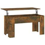 ZNTS Coffee Table Smoked Oak 101x49x52 cm Engineered Wood 819278
