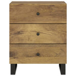 ZNTS Bedside Cabinet 50x33x62 cm Solid Wood Mango&Engineered Wood 350663
