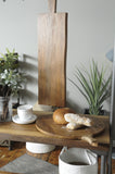 ZNTS RE-Engineered Large Round Serving Platter Mango Wood ENG115