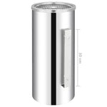 ZNTS Wall Ashtray Dustbin Stainless Steel 26 L 51095