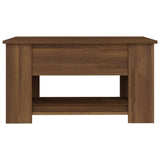 ZNTS Coffee Table Brown Oak 79x49x41 cm Engineered Wood 819277