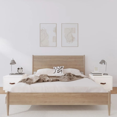 ZNTS Bedside Cabinets 2 pcs White 40x34x35 cm Solid Wood Pine 818288