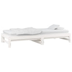 ZNTS Pull-out Day Bed without Mattress White 2x cm 820428