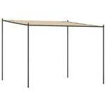 ZNTS Gazebo Beige 3x3 m 180 g/m² Fabric and Steel 362463