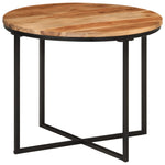 ZNTS Coffee Table 55x55x45 cm Solid Wood Acacia and Iron 372741