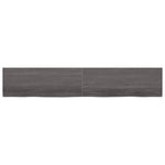 ZNTS Wall Shelf Dark Brown 220x40x cm Treated Solid Wood Oak 363855