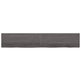 ZNTS Wall Shelf Dark Brown 220x40x cm Treated Solid Wood Oak 363855