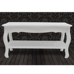 ZNTS Coffee Table 2 Tiers MDF White 60629