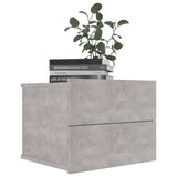 ZNTS Bedside Cabinets 2 pcs Concrete Grey 40x30x30 cm Engineered Wood 801062