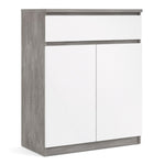 Naia Sideboard 1 Drawer 2 Doors in Concrete and White High Gloss 70276234GXUU