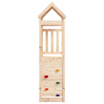 ZNTS Play Tower with Rockwall 53x110.5x214 cm Solid Wood Pine 826550