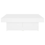 ZNTS Coffee Table White 90x90x28 cm Engineered Wood 806912