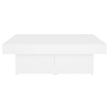 ZNTS Coffee Table White 90x90x28 cm Engineered Wood 806912