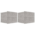 ZNTS Bedside Cabinets 2 pcs Concrete Grey 40x30x30 cm Engineered Wood 801062