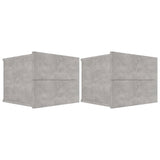 ZNTS Bedside Cabinets 2 pcs Concrete Grey 40x30x30 cm Engineered Wood 801062