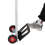 ZNTS Iron 150kg Portable Folding Collapsible Aluminum Cart Dolly Push Truck Trolley Silver 41379387