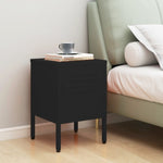 ZNTS Nightstand Black 35x35x51 cm Steel 336214