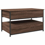 ZNTS Coffee Table Brown Oak 85x50x50 cm Engineered Wood and Metal 845390